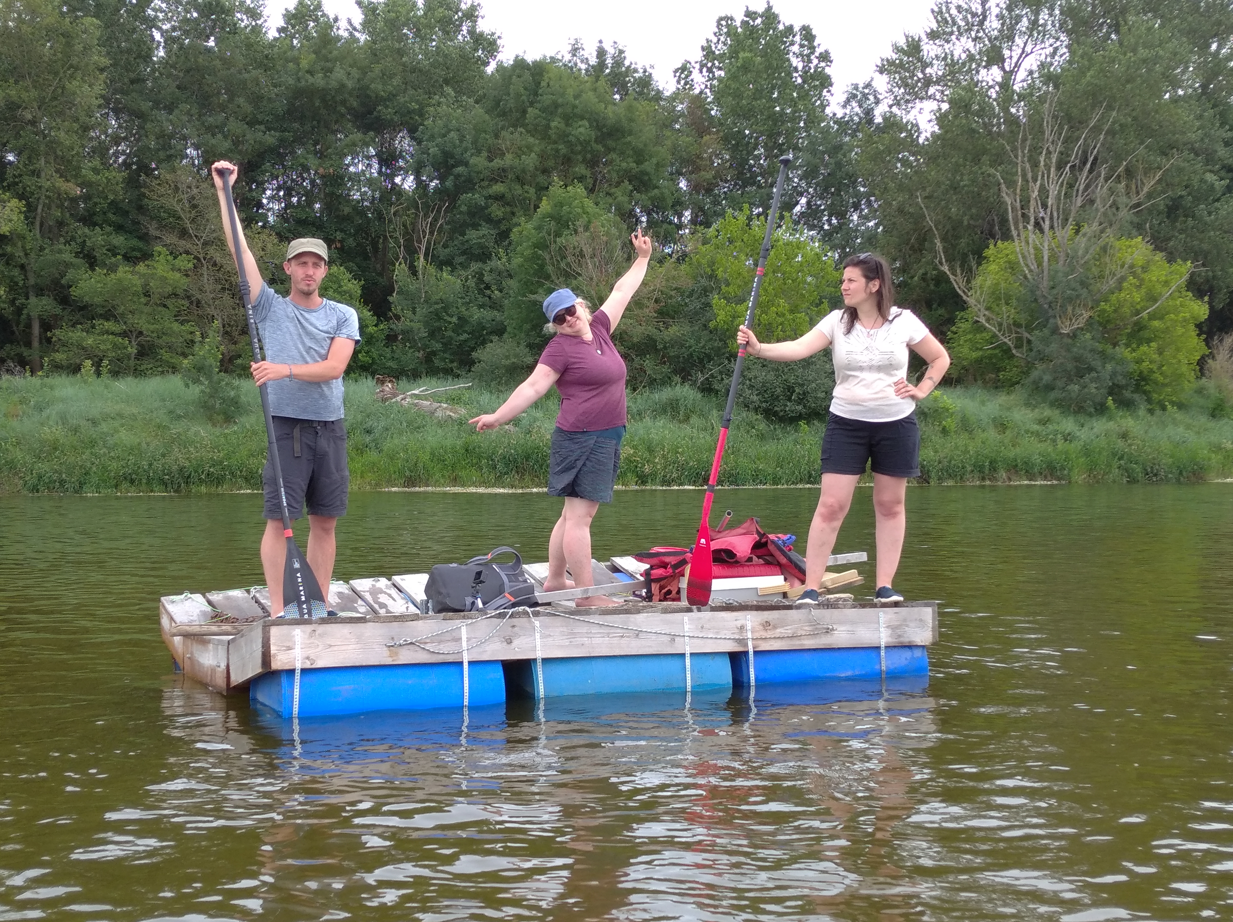 La Loire en radeau recyclé